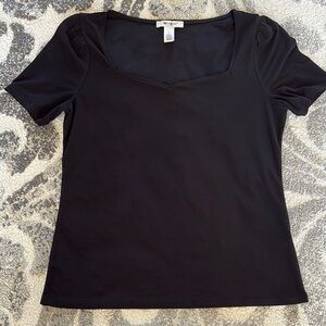 White House Black Market Black Short Sleeve Tee